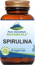 Pure Mountain Botanicals Spirulina Capsules - 90 Kosher Vegan Caps - Now with 450mg Organic Spirulina Powder - Nature's Superfood Supplement