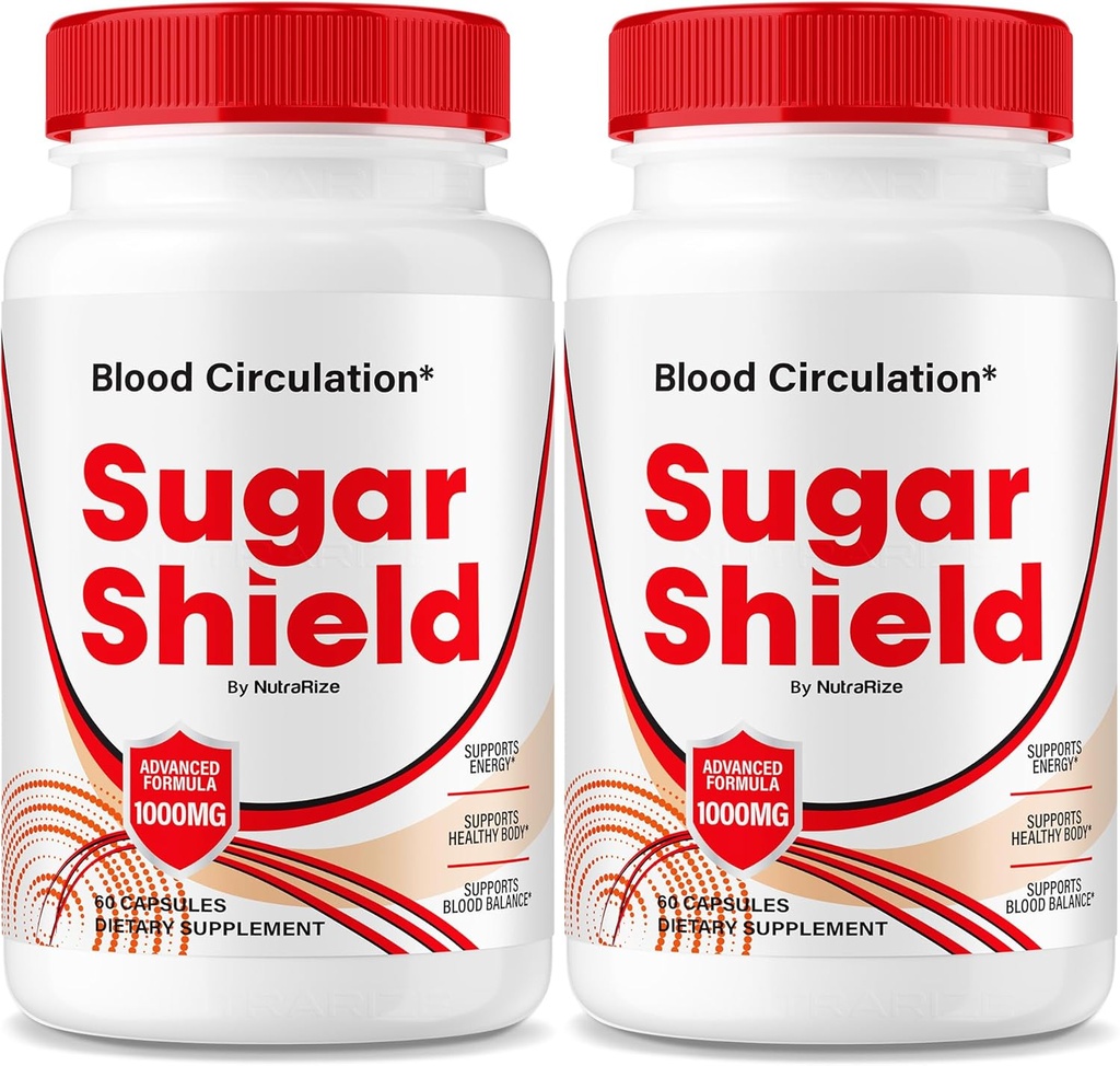 NutraRize (Pack of 2 Sugar Shield Blood Support Pills, Maximum Strength Formula, Capsules, Natural Blood Blend Complex, Reviews (120 Capsules)