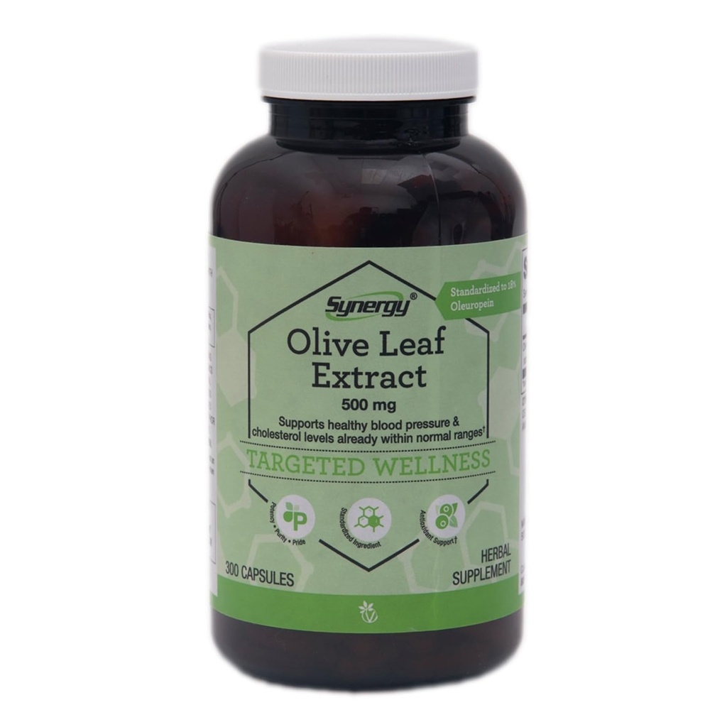 Vitacost Synergy®, Olive Leaf Extract, 500 mg, 300 Capsules
