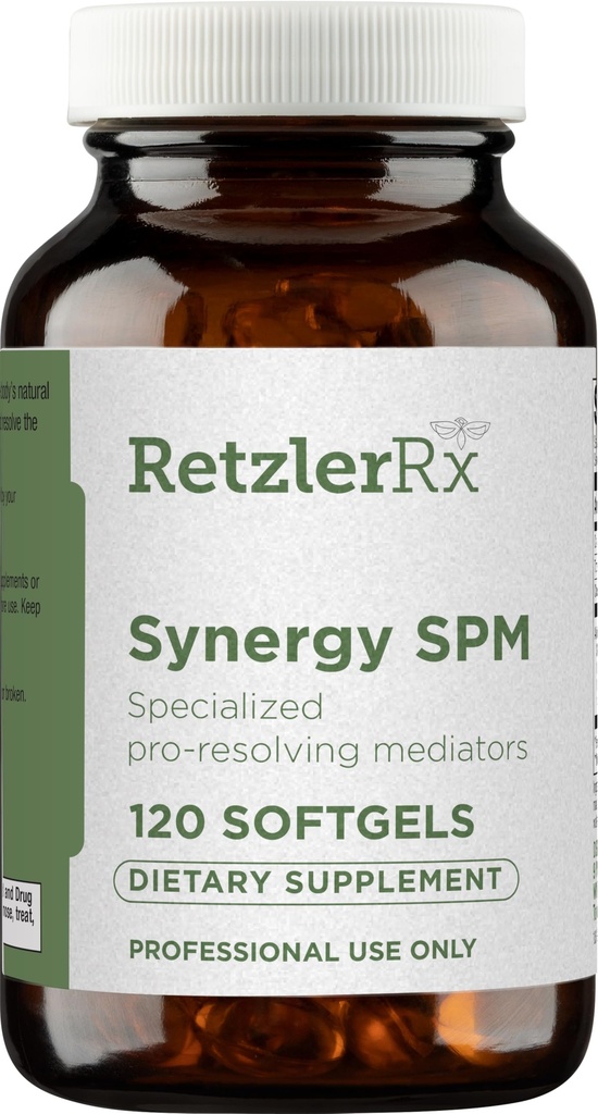 HormoneSynergy Specialized Pro Resolving Mediators - Synergy SPM by RetzlerRx® - SPM's for Joint Comfort, Tissue Health & Minor Discomfort Relief* - Non-GMO - Gluten Free - 120 Softgels