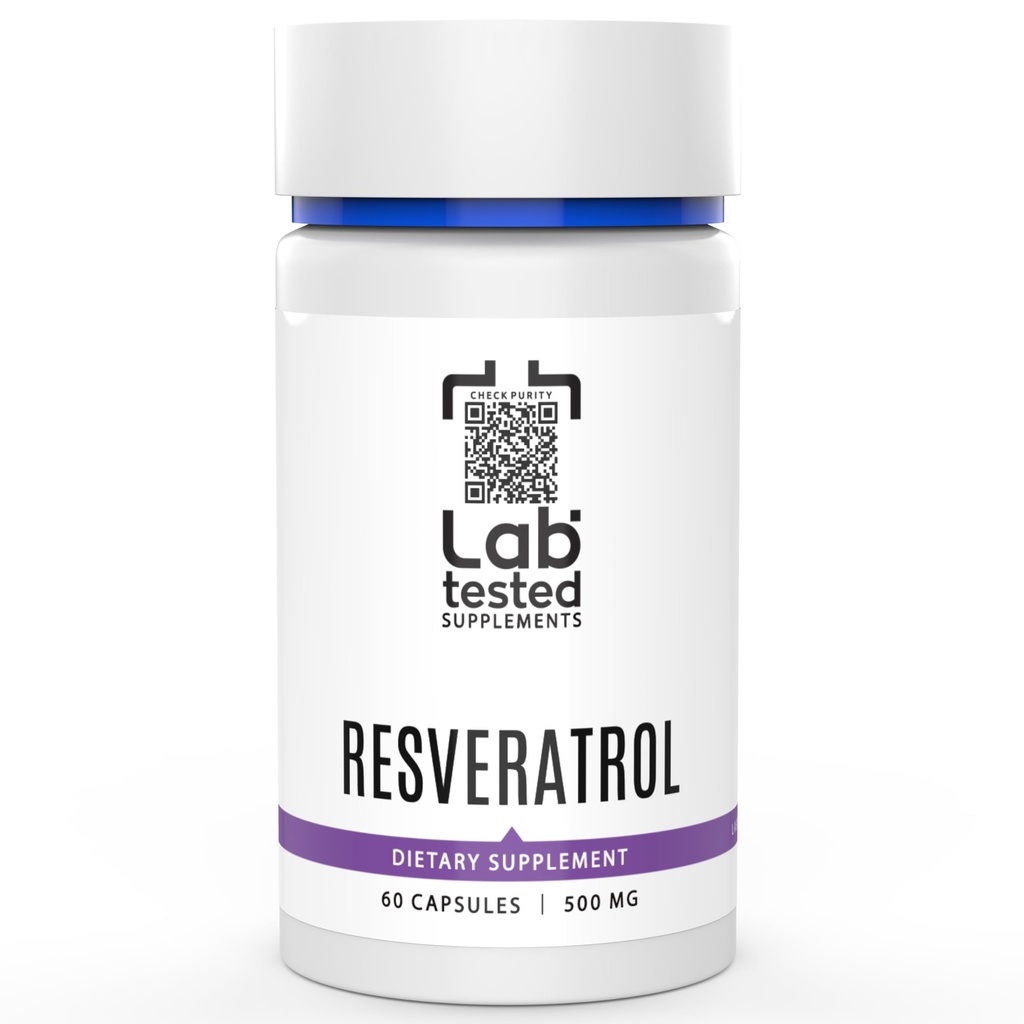 Trans-Resveratrol - 60 500mg Capsules - 3rd Party COA Provided with Every Lot# - Pure Resveratrol - No Fillers
