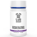 Trans-Reεσβερατρόλη - 60 κάψουλες 500 mg - 3ο κόμμα COA παρέχεται με κάθε παρτίδα# - καθαρή ρεσβερατρόλη - Δεν πληρώματα