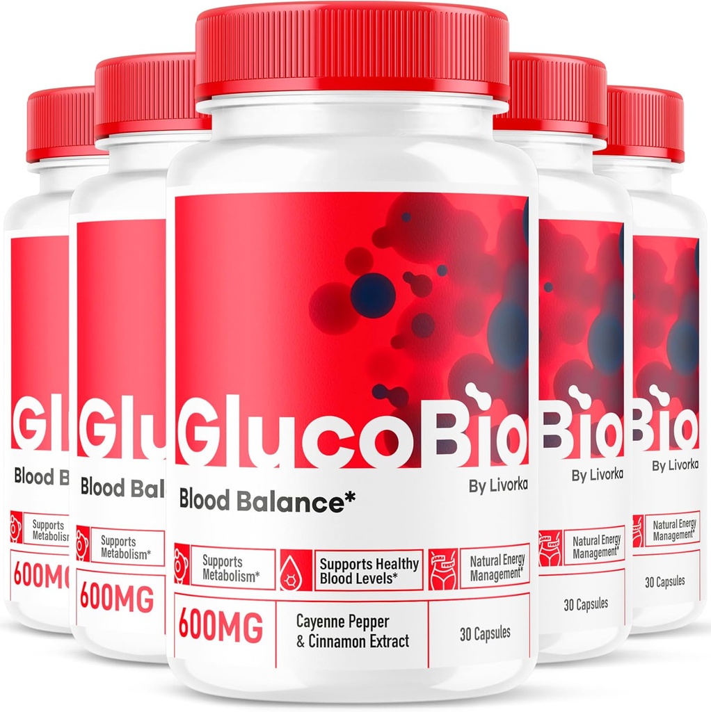 (5 Pack) GlucoBio κάψουλες - Επίσημη Gluco Bio υποστήριξη χάπια, Σύνθετη φόρμουλα για τη συνολική ισορροπία, GlucoBio χάπια, GlucoBio συμπλήρωμα, Glucovio Κριτικές, 150 κάψουλες για 5 μήνες