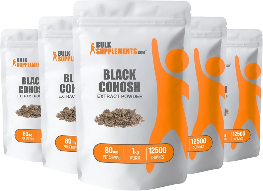 BulkSupplements.com Black Cohosh Extract Powder - Black Cohosh for Menopause Support - Black Cohosh Root Extract - Συμπλήρωμα μελανίνης - Black Cohosh Herb Supplement (5 Kilograms - 11 lbs)