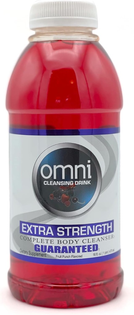 Wellgenix Omni Detox Cleanse Drink - 16 oz Fruit Punch Flavor - Quick Flush Αποτοξινωτικό σώματος, Φούσκωμα συστήματος καθαρισμού βοτάνων, Καθαριστικό σώματος για Detox και Καθαρίστε το σύστημά σας