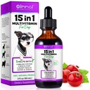15 σε 1 Σκύλος πολυβιταμίνη, All-in-One Multi Liquid Multivitamin for Dogs, Dog Vitamins και συμπλήρωμα με Digestive, Ανοσία, Αλλεργία Skin & Coat Υποστήριξη, Hip & Joint, All Ages, Φυλή 2 oz