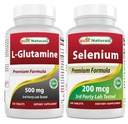 Best Naturals L-Γλουταμίνη 500 mg & Σελήνιο 200 mcg
