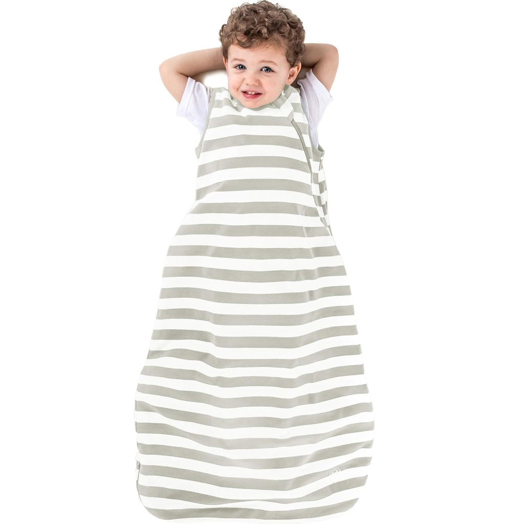Ecolino Organic Botton Baby Sleep Sack - 2-Way Zipper Baby φοριέται Κουβέρτα - Toddler Sleeping Bag Sack - 18-36 Μήνες - Ασημένιο