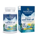 Nordic Naturals Arctic Cod Liver Oil, Lemon - 90 Soft Gels - 750 mg Σύνολο Omega-3s με EPA & DHA - Heart & Brain Health, Healthy Immunity, Συνολική ευεξία - Μη-GMO - 30 Υπηρεσίες