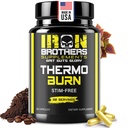 Iron Brothers Συμπληρώματα Διεγερτικό Δωρεάν καύση λίπους για γυναίκες και άνδρες – Απώλεια βάρους - Μη Stim Θερμογόνος καύση λίπους – Συμπλήρωμα διατροφής – Αναμνηστικό μεταβολισμού με πιπέρι Cayenne – 30 ημέρες προσφοράς