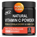 Φυσική βιταμίνη C από Acerola Cherry & Camu Camu Powder - Υψηλή απορρόφηση με Citrus Bioflavonoids - ανοσοποιητικό σύστημα & Collagen Booster - Αντιγηραντικές βιταμίνες δέρματος Κατασκευασμένες στις ΗΠΑ 90 μερίδες