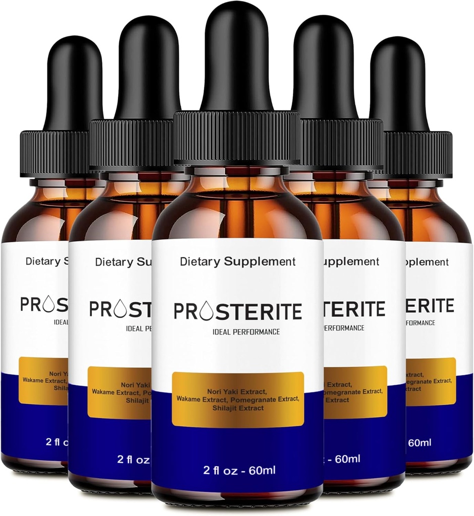 Prosterite Prostate Drops - Όλα τα φυσικά Prostate Drops συμπλήρωμα υγείας, Prosterite Liquid Formula για ούρα και Prostate Care, Prostate Relief συμπλήρωμα για την καθημερινή Wellness Κριτικές (5 Pack)