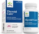Terry Φυσικά Thyroid Care - Immune Health & Energy Support Formula - Συμπλήρωμα διατροφής με ιώδιο για την υποστήριξη της υγείας του θυρεοειδούς - Συμπλήρωμα ευεξίας με L-Τυροσίνη - 60 κάψουλες