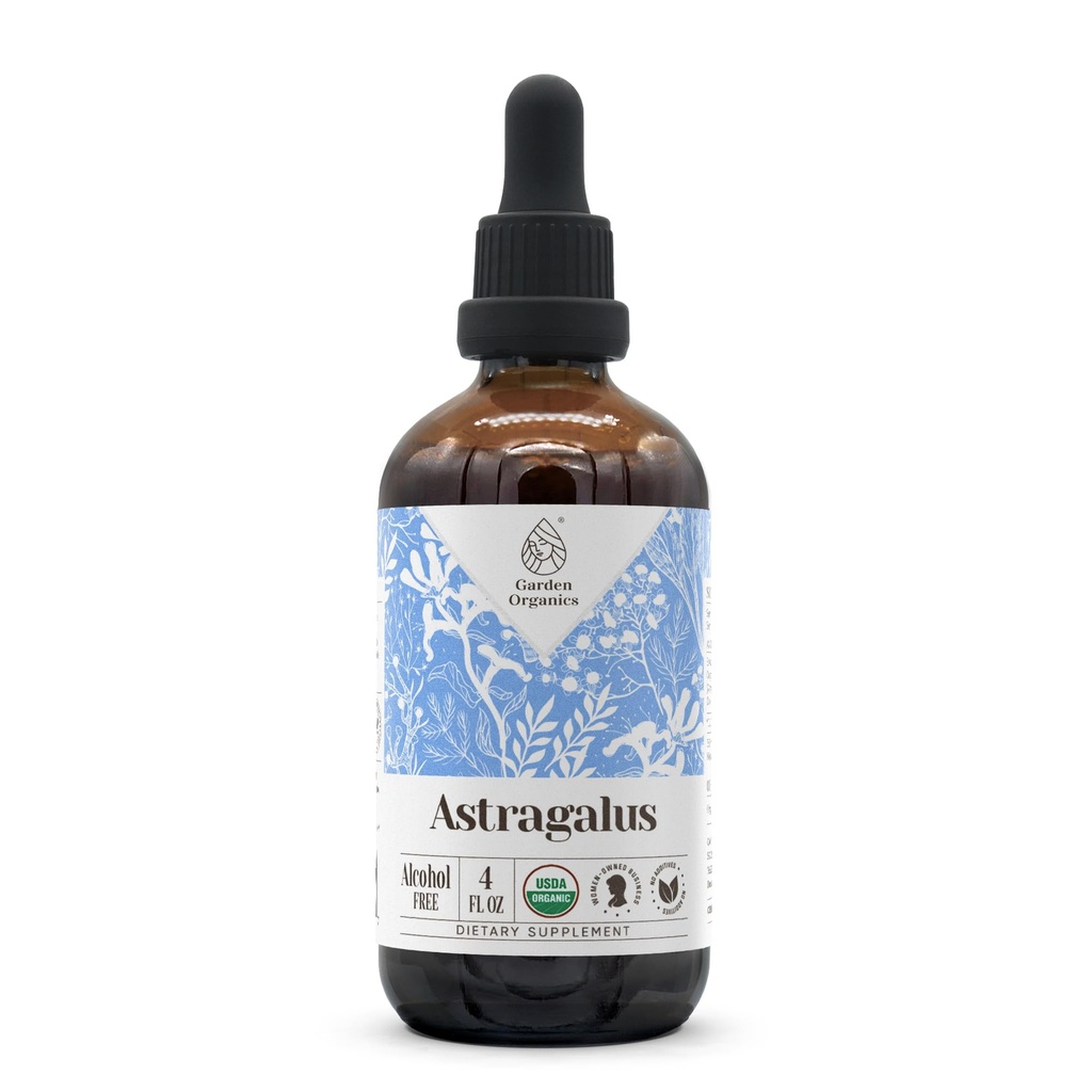 Astragalus USDA Organic Alcohol-Free Extract | Dietary Supplement, High-Potency Tincture | Natural Certified Organic Astragalus (Astragalus membranaceus) Dried Root (4 oz)
