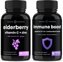 NutraChamps Elderberry και (2-πακέτο) ανοσοενισχυτικό πακέτο