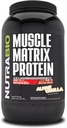 NutraBio Muscle Matrix Protein Powder - 25g of Protein Per Scoop - Whey Isolate and Micellar Casein Combo for Fast and Slow Release - Vanilla - 2 Pounds, 28 Servings