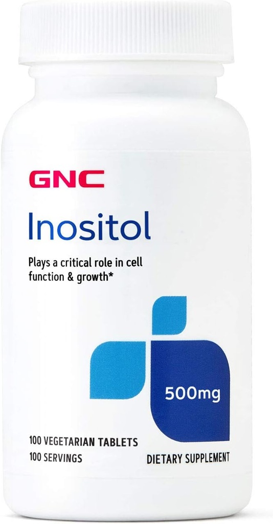 GNC Inositol 500mg Supplement, Supports Cell Function and Growth, 100 Servings