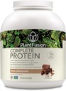 PlantFusion Complete Vegan Protein Powder - Σκόνη πρωτεΐνης με βάση το φυτό με BCAAs, Digestive Enzymes και Pea Protein - Keto, Χωρίς γλουτένη, χωρίς σόγια, χωρίς ζάχαρη, χωρίς GMO - πλούσια σοκολάτα 5 lb