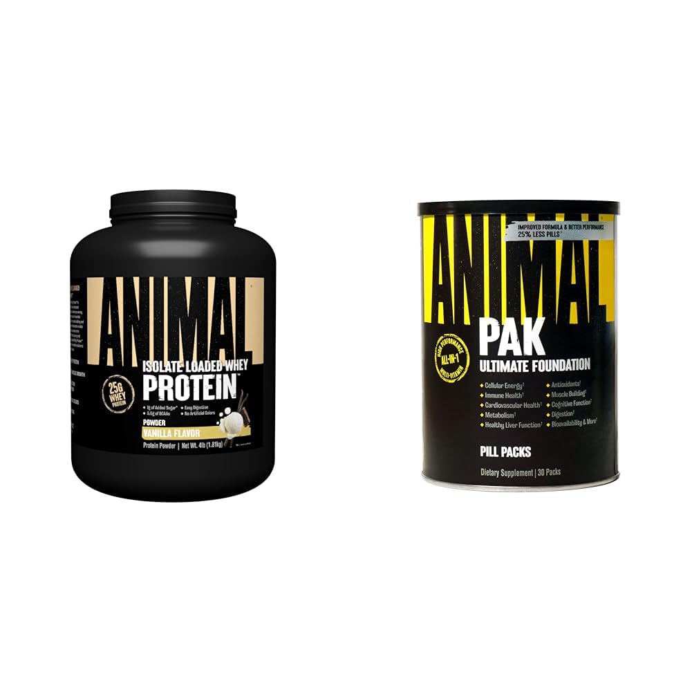 Ζώων Whey Isolate Whey Protein Powder 4 Λίρες Pak Convenient All-in-One Vitamin & Supplement Pack 30 Count