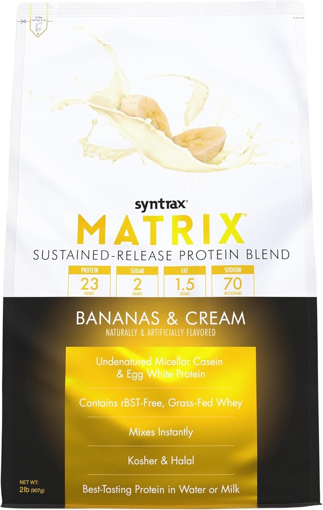 Syntrax Nutrition Matrix - Sustained-Release Protein Blend, Bananas & Cream 2 lbs.