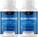 VIVE MD Neuro Thrive Brain Supplement - Επίσημη Φόρμουλα - Neuro Thrive PQQ, Neuro Thrive για επιπλέον δύναμη με εκχύλισμα Ginkgo Biloba, εκχύλισμα Siberian Ginseng (2 Pack)