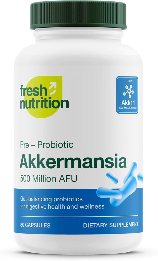 Akkermansia Muciniphila Probiotic 500M AFU για την παραγωγή GLP-1 - Pre + Probiotic Supplement - 30 Κάψουλες