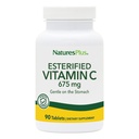 NaturesPlus Esterified Vitamin C - 675 mg, 90 δισκία - Απαλό στομάχι - χορτοφαγικά, χωρίς γλουτένη - 90 σερβιρίσματα