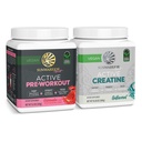 Sunwarrior Pre-Workout Powder Plant-Based & Vegan | 30 Servings, Watermelon & Creatine Monohydrate Powder | Unflavored, 60 Servings
