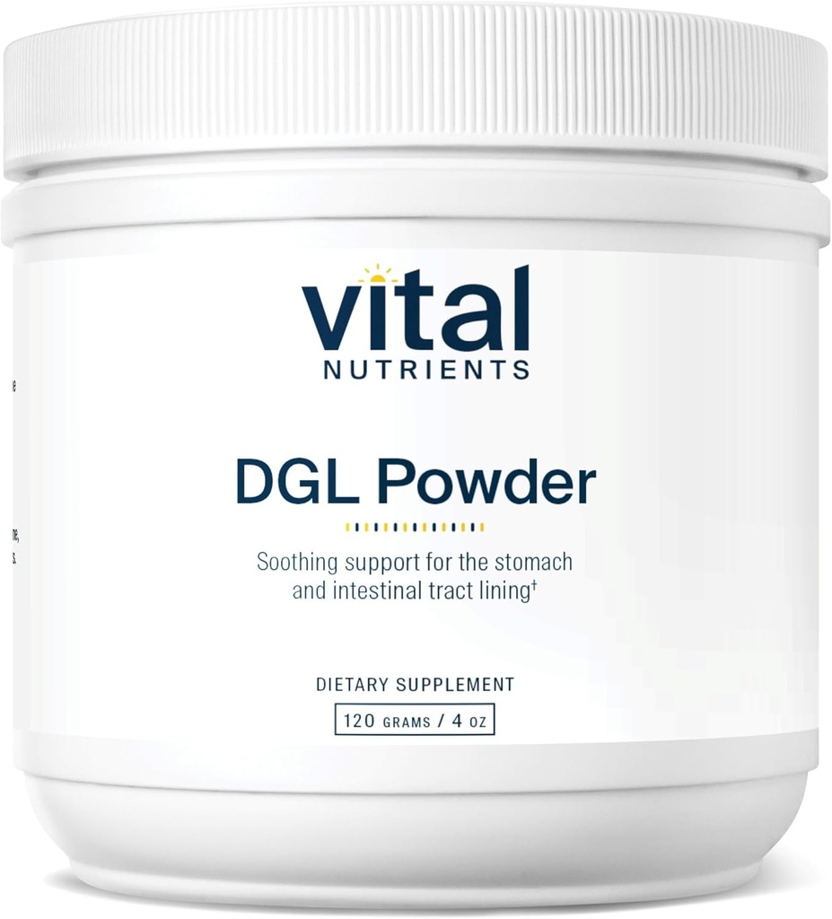 Vital Nutrients DGL Powder | Vegan DGL Licorice Root Extract to Support Healthy Stomach Lining and Digestive Tract* | Gluten, Dairy, Soy Free | Non-GMO | 120g
