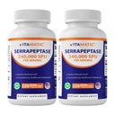 Vitamatic Serrapeptase 240.000 SPU Services, 120 Καθυστερημένες Εκλυμένες Κάψουλες - Enteric Coated - Μη ΓΤΟ- Κατασκευασμένες στις ΗΠΑ (120 Count (Pack of 2))
