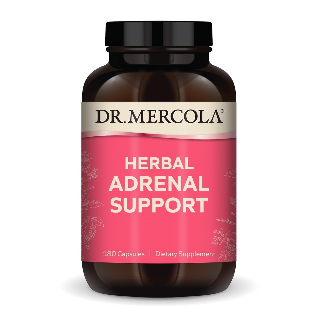 Δρ. Mercola Herbal Adrenal Support, 90 Υπηρεσίες (180 Κάψουλες), Συμπλήρωμα Διατροφής, Mood and Stress Management, Μη ΓΤΟ