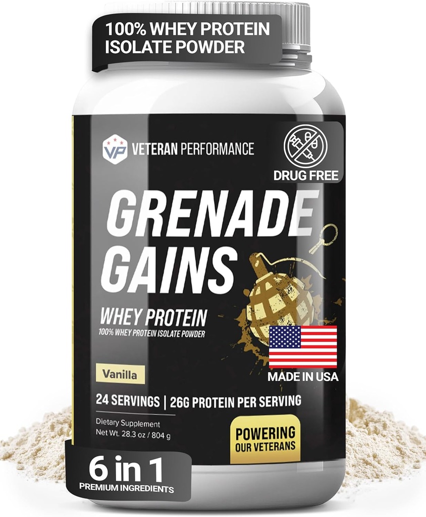 Grenade Κερδίζει Whey Isolate σκόνη με Creatine, L-Καρνιτίνη & Beta-Αλανίνη - τρίτο μέρος δοκιμαστεί, χωρίς γλουτένη, Δεν Τεχνητά γλυκαντικά - ΗΠΑ Κατασκευάζονται, Βανίλια, 24 εξυπηρετούν