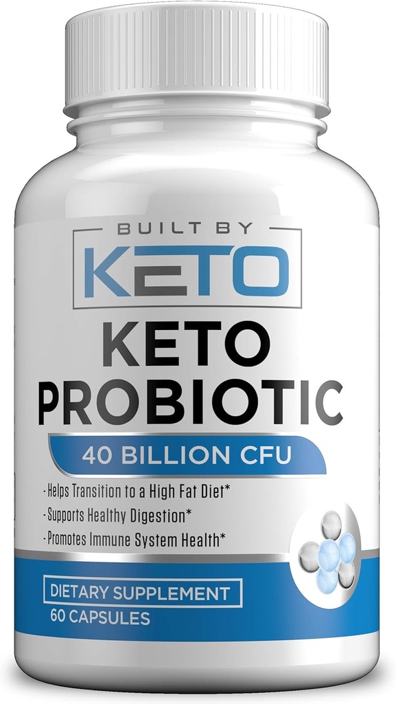 Keto Προβιοτικά με Προβιοτικά - Digestive & Gut Health - Υποστηρίζει Περιστασιακή Δυσκοιλιότητα, Διάρροια, Αέριο & Πλέξιμο - Προβιοτικά για γυναίκες & άνδρες - Κετογόνο Διατροφή Προβιοτικό - 60 κάψουλες