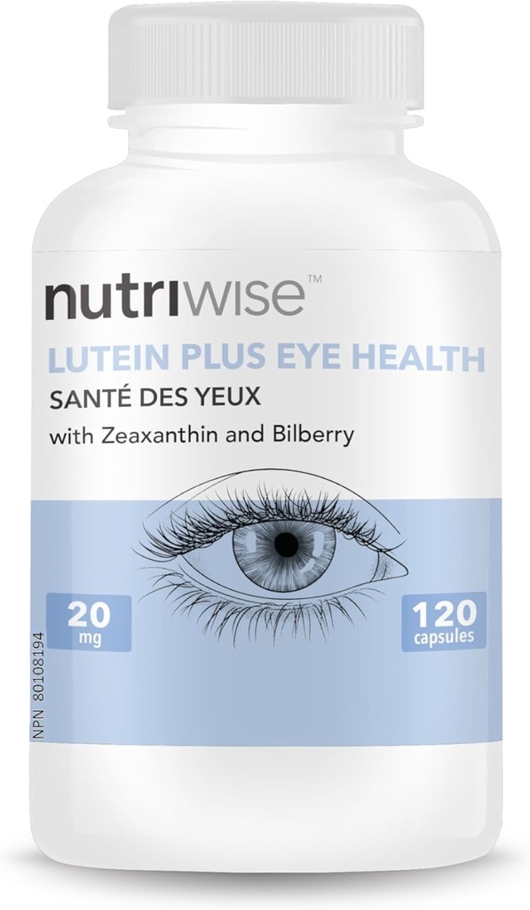 NutriWise Lutein Plus Αντιοξειδωτικό για την υγεία των ματιών (Bilberry Zeaxanthin Lutein)