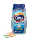 TUMS Smoothies Επιπλέον δύναμη αντιόξινα μασώμενα δισκία για ανακούφιση από εγκαύματα, διάφορα φρούτα - 60 μέτρα (πακέτο του 1)