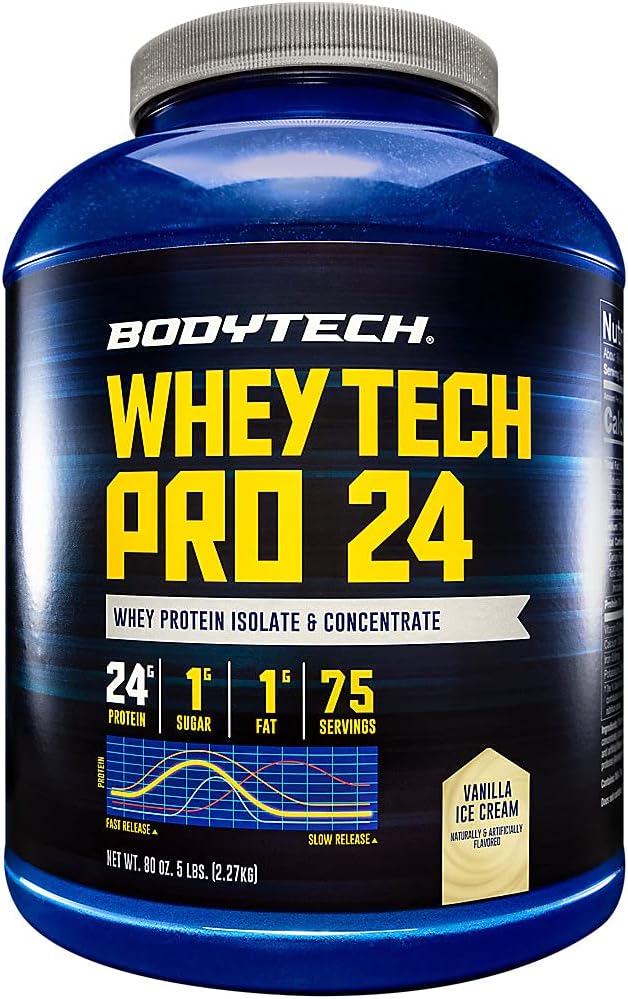 BODYTECH Whey Tech Pro24 σε σκόνη παγωτό βανίλια (5 λίβρες / 75 σέρβις)