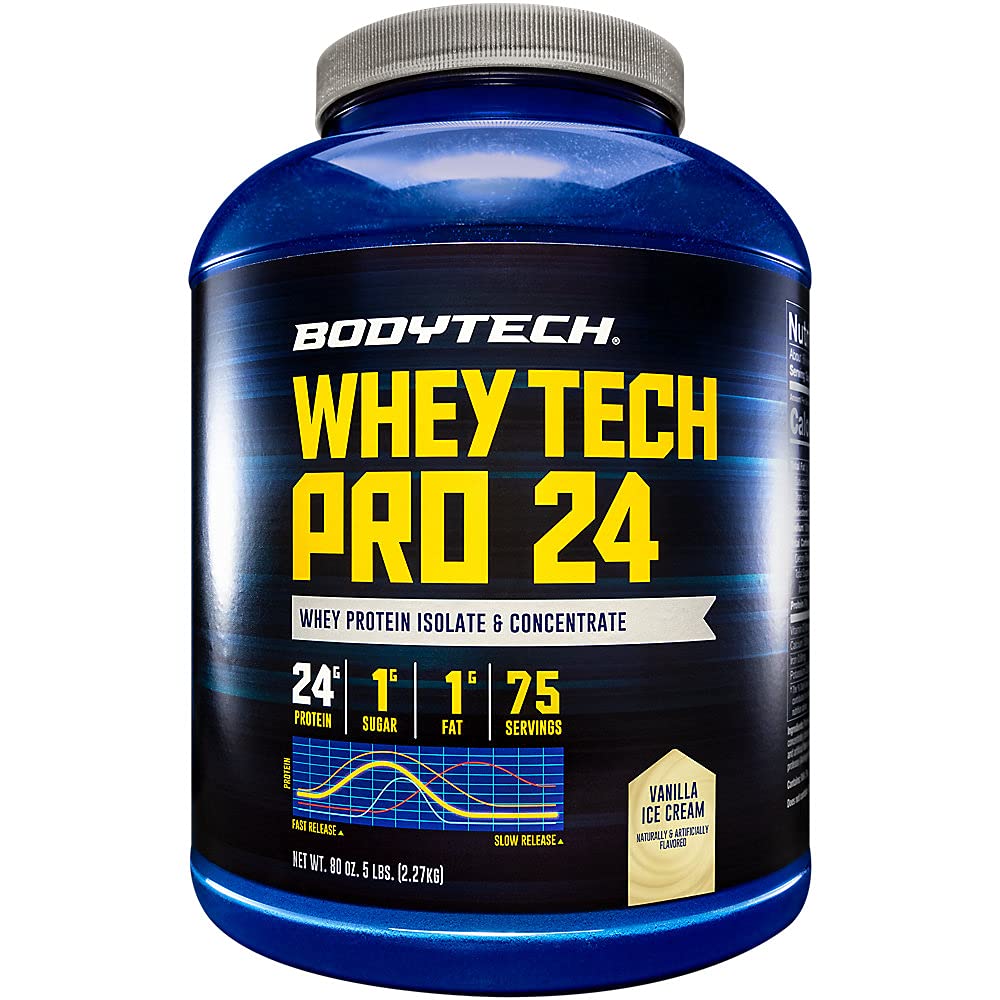 BODYTECH Whey Tech Pro24 σε σκόνη παγωτό βανίλια (5 λίβρες / 75 σέρβις)