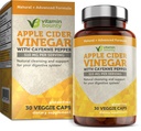 Vitamin Bounty Apple Cider Vinegar Capsules – ACV with The Mother + GLP-1 Support – Detox, Bloating Relief & Appetite Suppressant – Non-GMO, Vegan, 60 Capsules