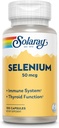 Solaray Selenium 50 mcg, Υγιές ανοσοποιητικό σύστημα, Θυρεοειδής λειτουργία & Αντιοξειδωτική υποστήριξη, 100 κάψουλες