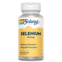 Solaray Selenium 50 mcg, Υγιές ανοσοποιητικό σύστημα, Θυρεοειδής λειτουργία & Αντιοξειδωτική υποστήριξη, 100 κάψουλες