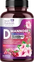 D- Mannose Supplement 1.350mg - με Cranberry, Hibiscus & Dandelion - γρήγορη δράση, φυσική ουρολοίμωξη & βλεννογόνος υποστήριξη για γυναίκες και άνδρες – Flush & Καθαριότητα Προσμείξεις – Μη ΓΤΟ, Vegan – 180 κάψουλες