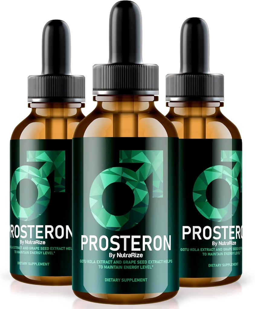 NutraRize (3 Pack) σταγόνες Prosteron, All-Natural συμπλήρωμα υγείας Prostate, Premium βιταμίνη για την υποστήριξη της υγιεινής κυκλοφορίας, Επίσημη Κριτικές Φόρμουλα Prosteron (90 εξυπηρετούν)