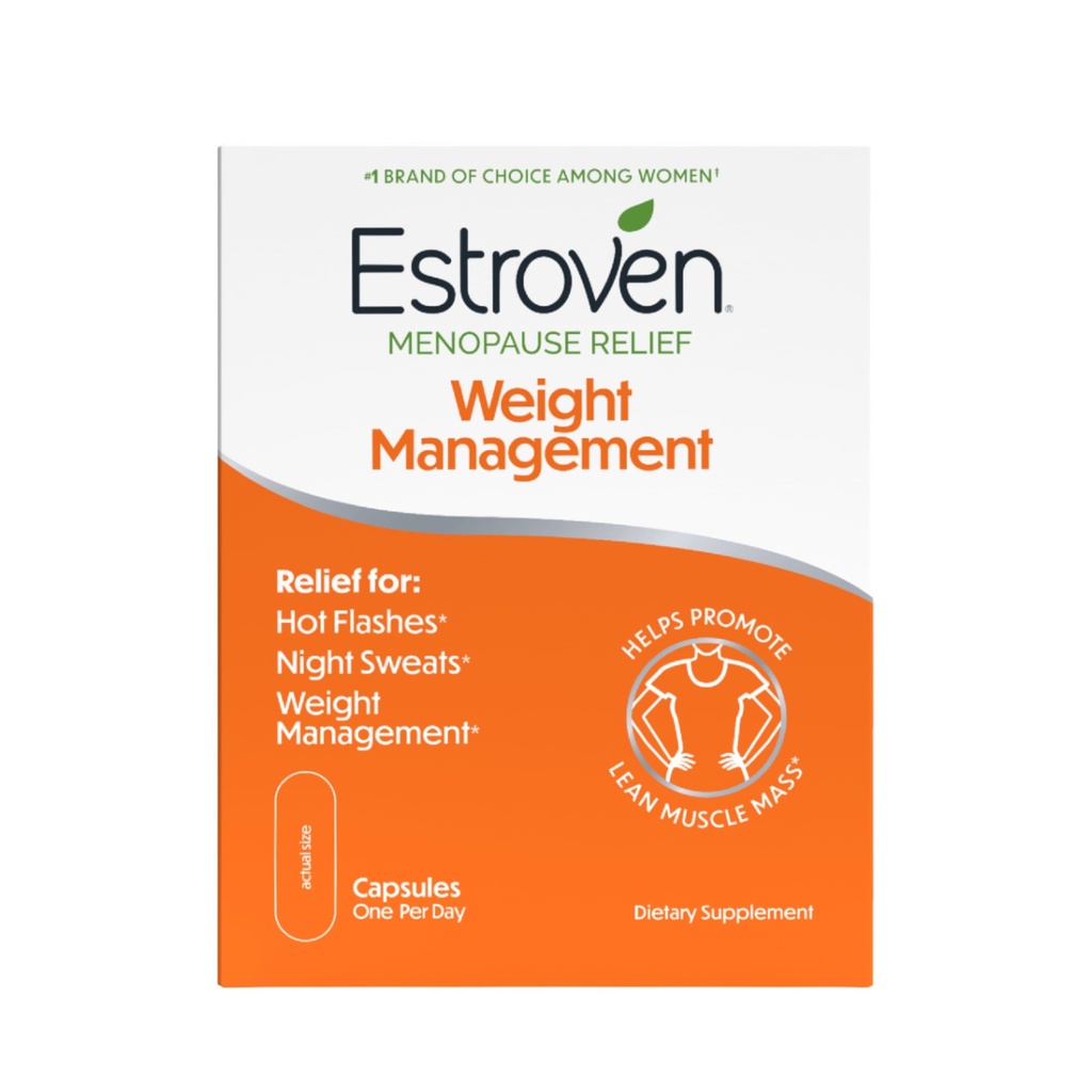 Estroven Weight Management for Emenopause Relief - 30 Ct. - Κλινικά Αποδεδειγμένα Συστατικά Βοήθεια Διαχείριση Βάρος, Παροχή Νυχτερινών Ιδρυμάτων & Hot Flash Relief* Χωρίς φάρμακα & Χωρίς γλουτένη