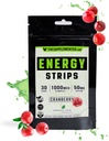 Energy Strips - 50 Mg Caffiene - Γρήγορη απορρόφηση 100% Όλα τα φυσικά Formula - Cranberry Flavor - 30 Strips -