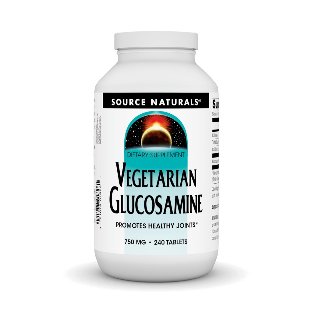 Source Naturals Χορτοφαγική Γλυκοζαμίνη, Προωθεί Υγιεινές αρθρώσεις * 750 mg Tablet - 240 Count