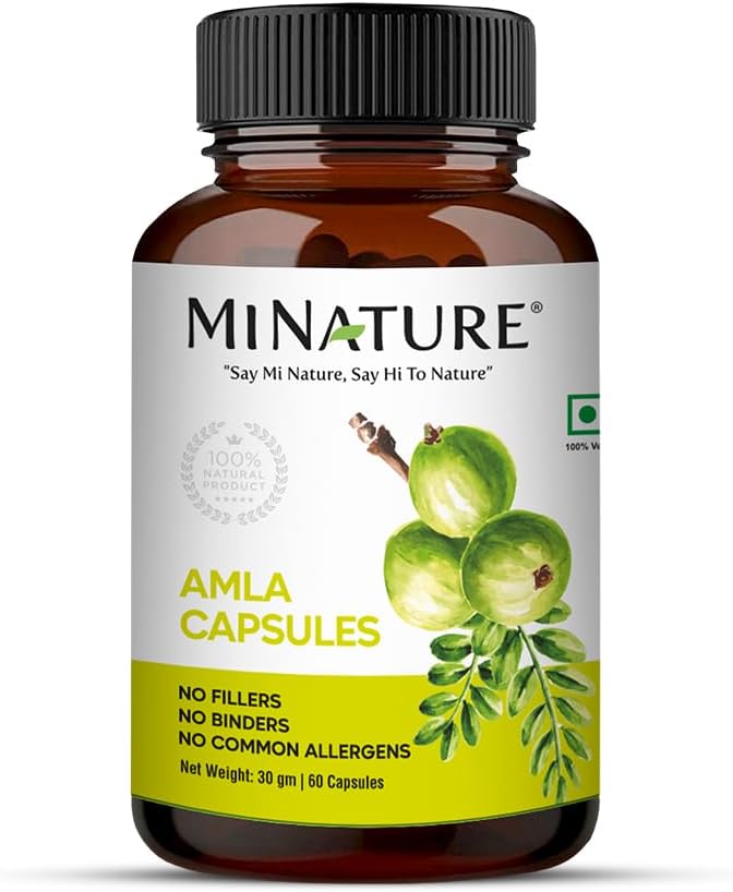 Κάψουλες Amla (Amla Φρούτα σε σκόνη κάψουλες) από mi Nature