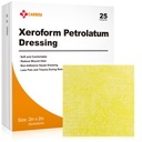 Carbou Medical Xeroform Petrolatum Dressing 2"x2", 25 Ατομικό πακέτο, μη-συγκολλητές πάνες Gauze, μαλακό λεπτό έμπλαστρο Gauze Patch για την περιποίηση τραύματος, εγκαύματα, εκσφενδονίσεις, επιδερμικές εγχύσεις & χειρουργικές τομές