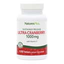 NaturesPlus Ultra Cranberry, Παρατεταμένη Κυκλοφορία - 1000mg, 120 δισκία - με Βιταμίνη C - Χορτοφαγική, Χωρίς Γλουτένη - 60 Μερίδες