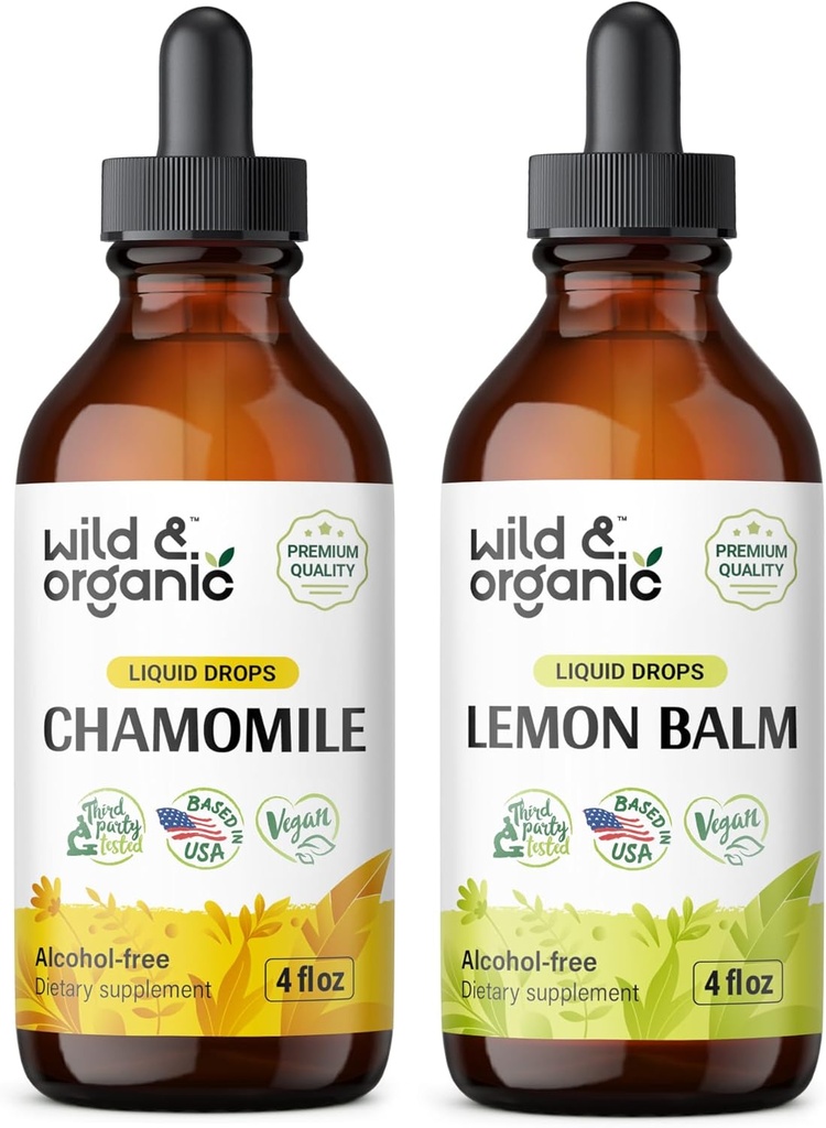 Άγρια & οργανικά Χαμομήλι Βάμμα 4 fl oz & λεμονιού Βάμμα 4 fl oz