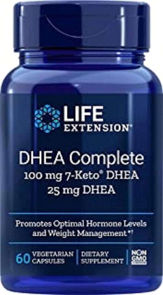 Επέκταση ζωής DHEA Complete, 100 mg 7- Keto DHEA, 25 mg DHEA, 60 κάψουλες